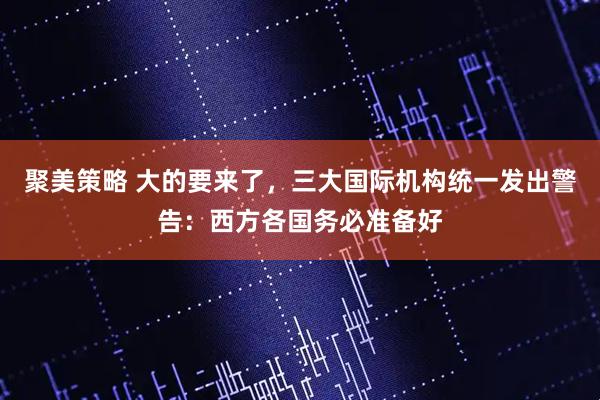 聚美策略 大的要来了，三大国际机构统一发出警告：西方各国务必准备好
